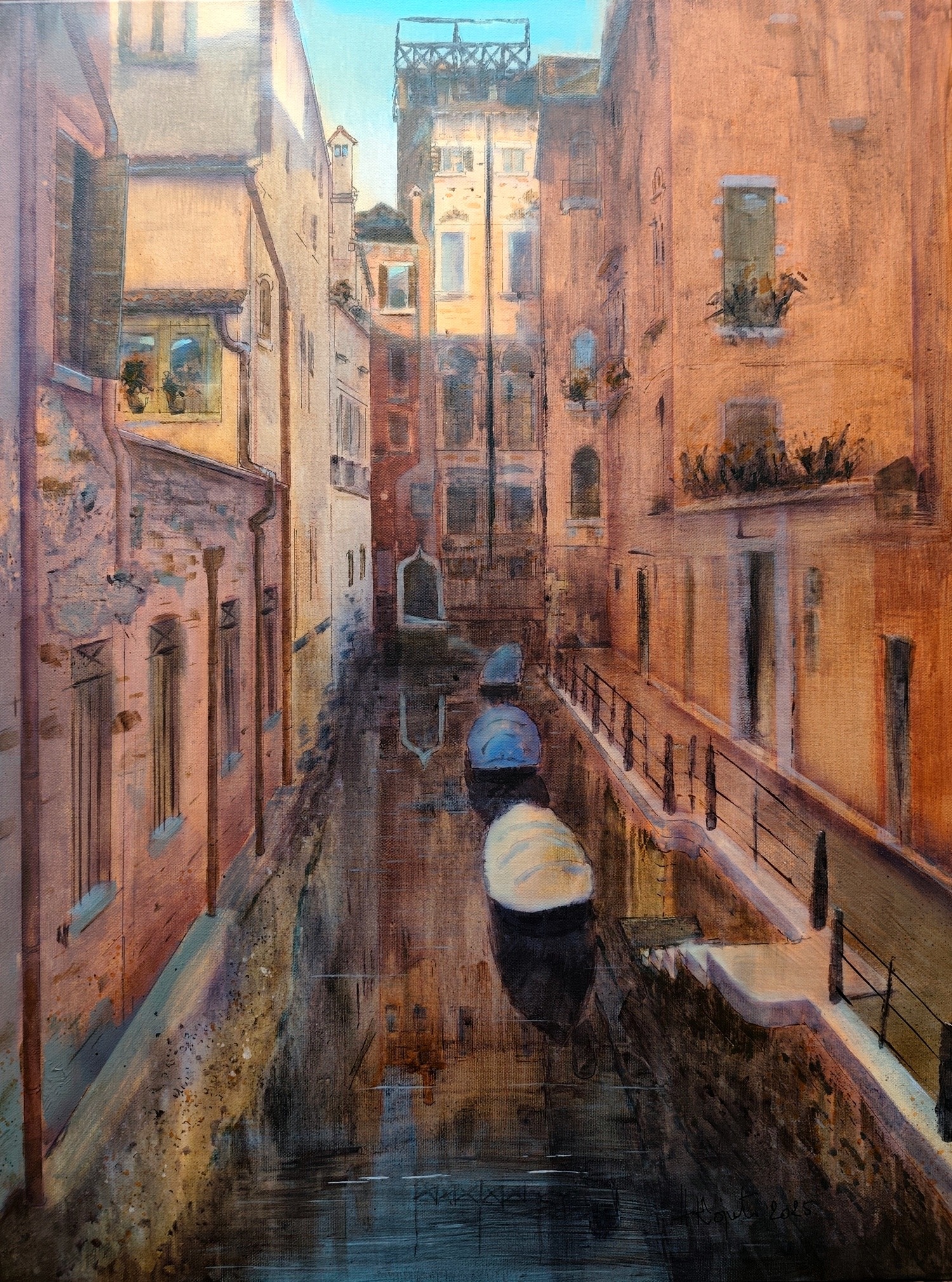 Senka i sunce nad kanalom Venecija Italija 60 x 80 cm 2025