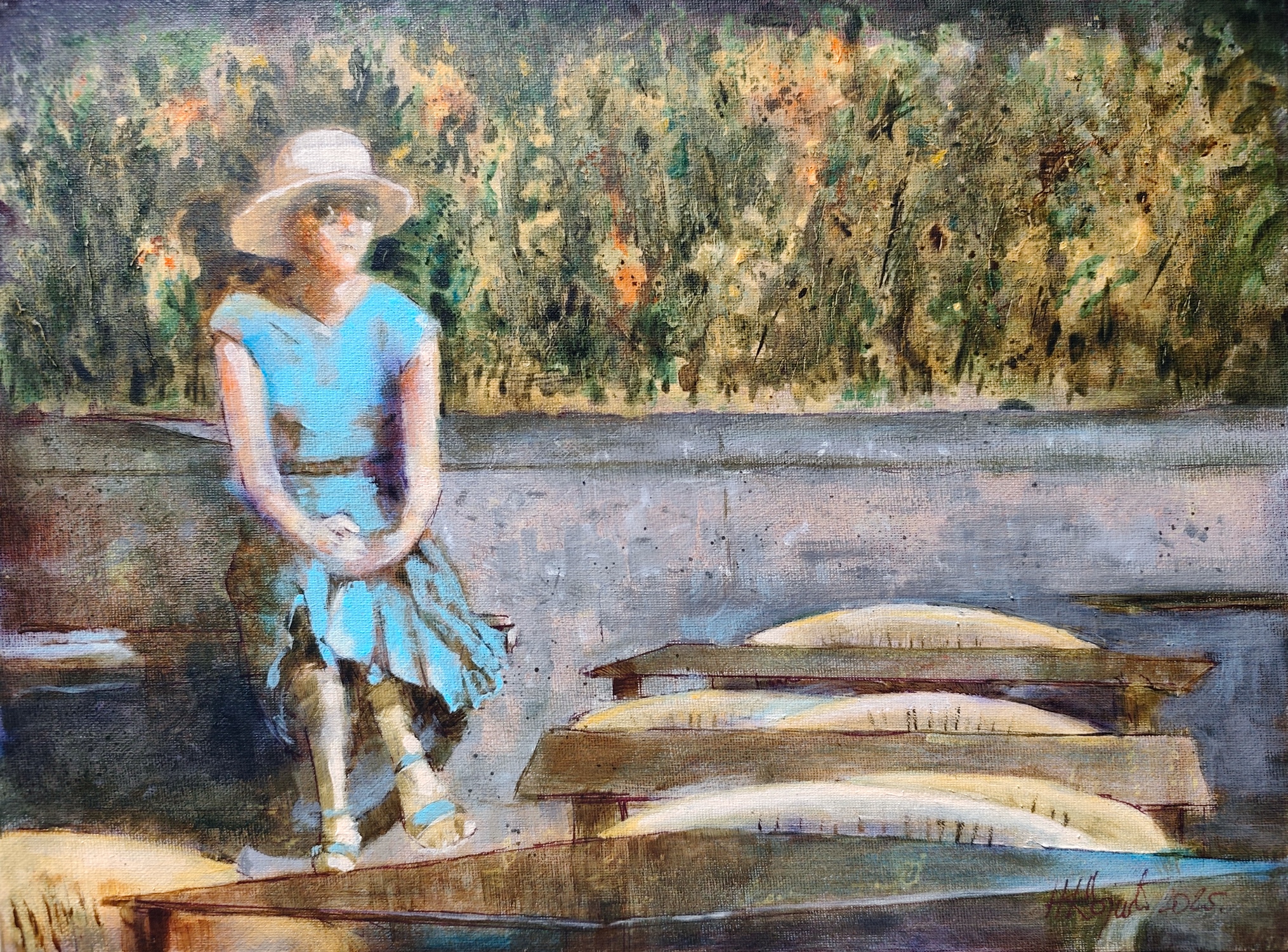 Plava haljina Beograd 40x30cm 2025