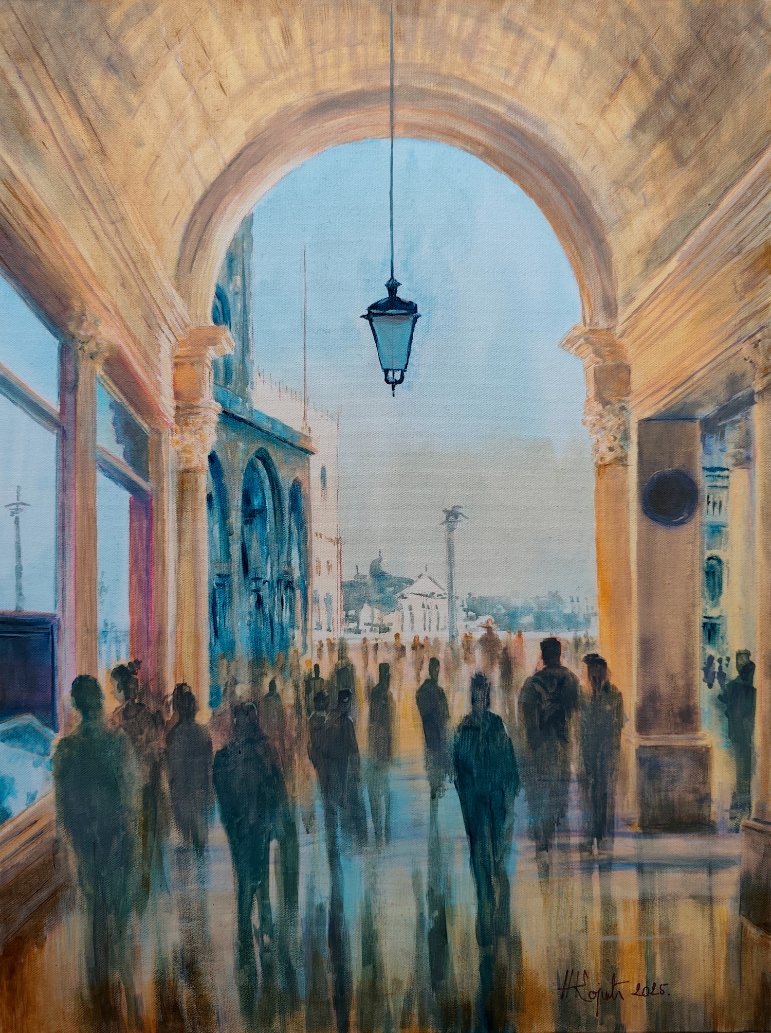 Shadow at San Marco square Venice Italy 60 x 80 cm 2025
