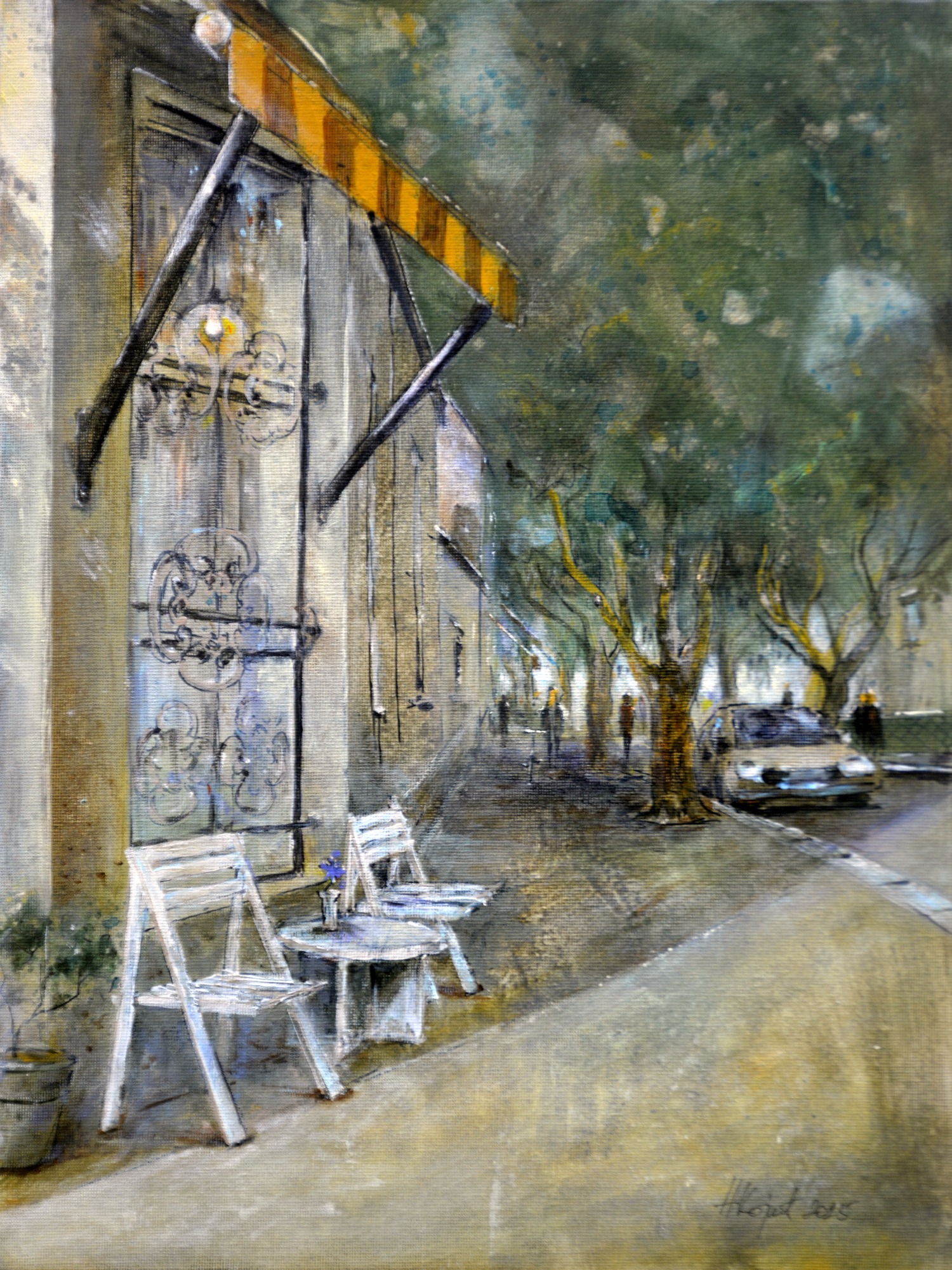 Vracar street corner Belgrade 30x40cm 2025