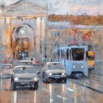 Old Train-station Belgrade 40x50cm 2025