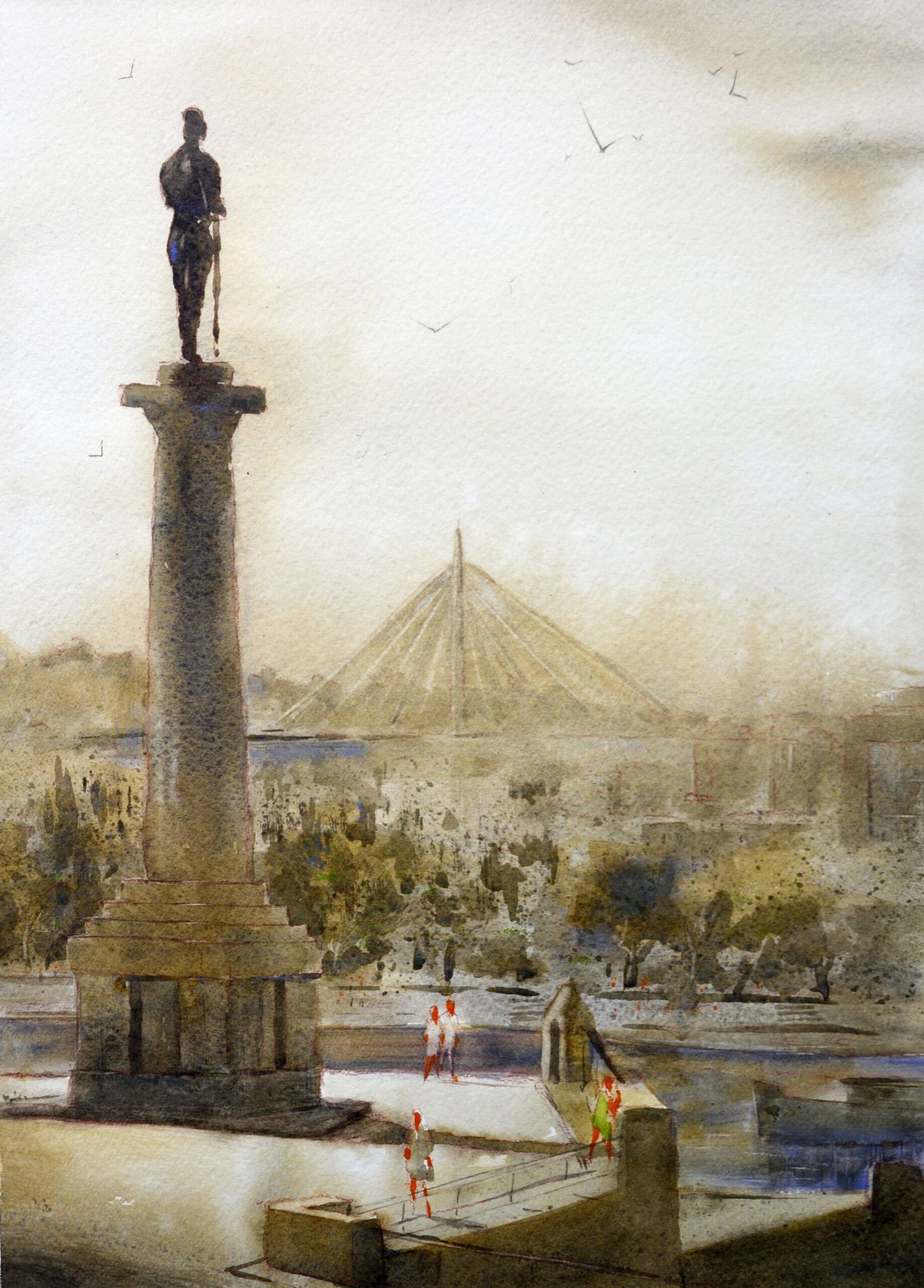 Spomenik Pobedniku i Most na Adi Belgrade 25×36 cm 2024
