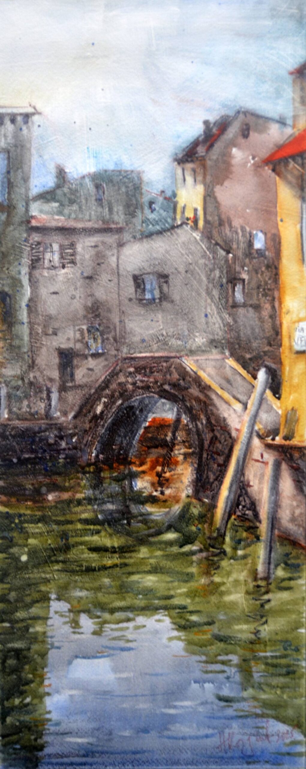 Mirna voda mirne senke Venecija Italija 21x53cm 2025