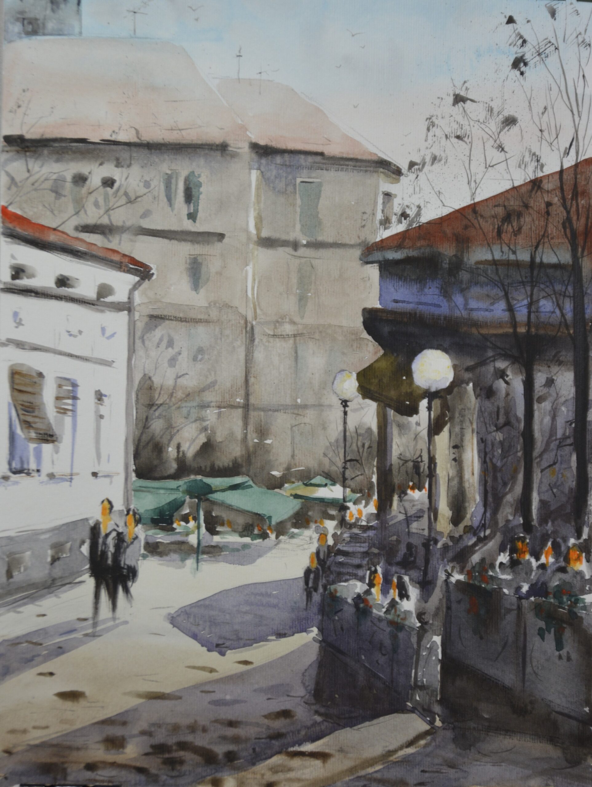 Jesenje sunce Skadarlija 24×33 2015